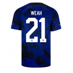 Förenta staterna Timothy Weah #21 Borta Kläder VM 2022 Kortärmad